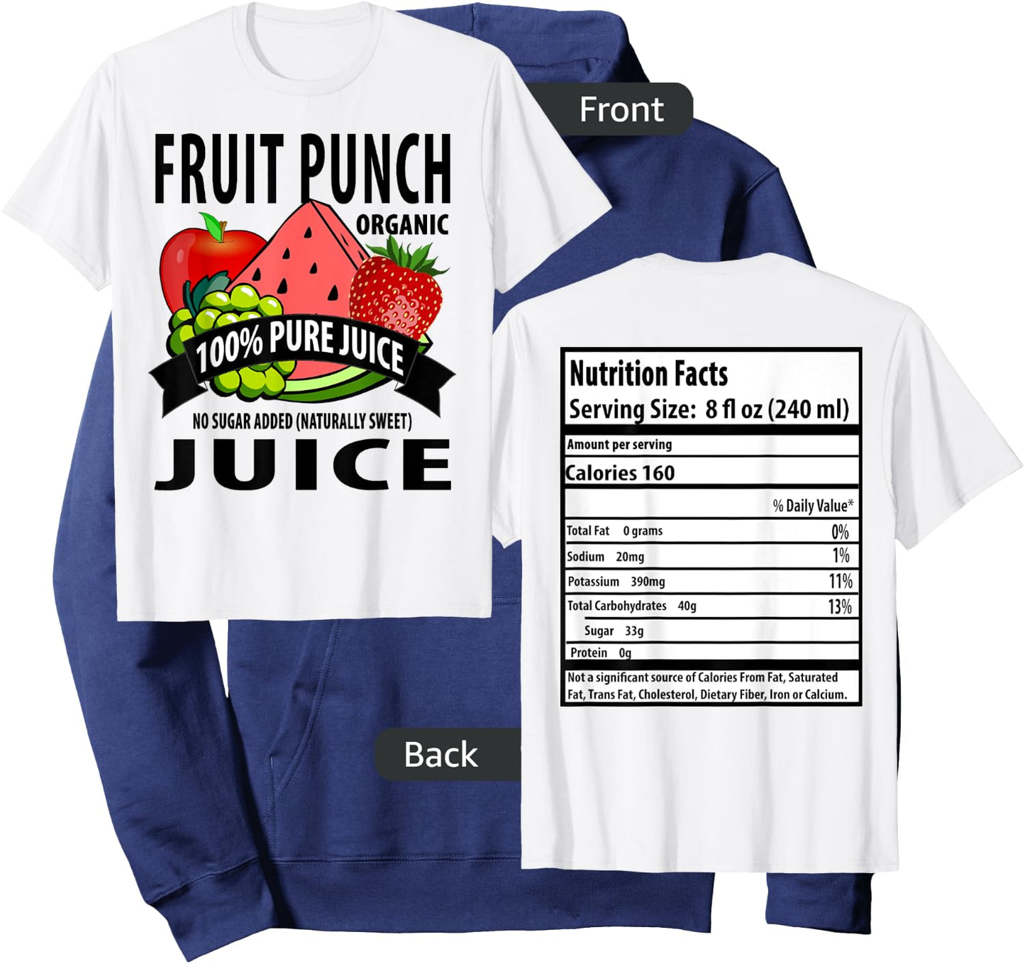 Fruit Punch: Family Halloween Costumes for 5 People Hoodie - Hoodie | Navy