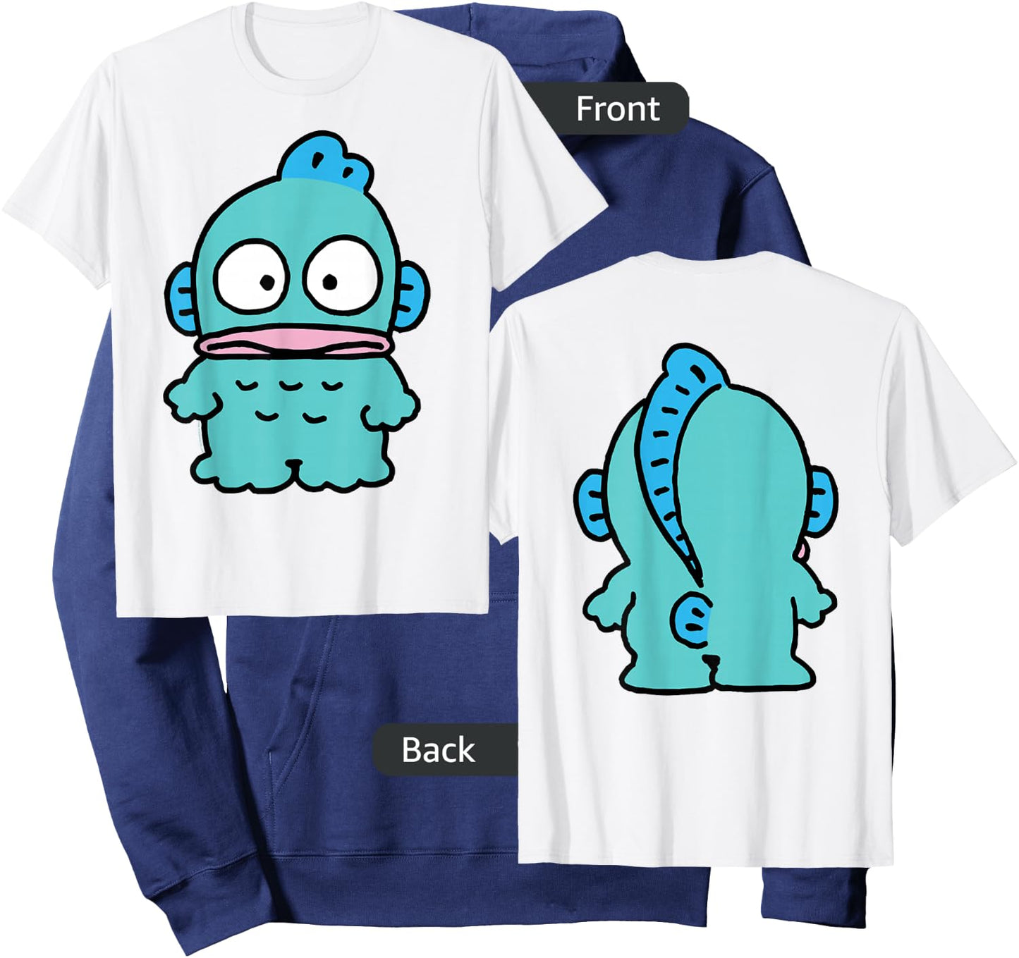 Hangyodon Front and Back Shirt Hoodie - Hoodie | Navy