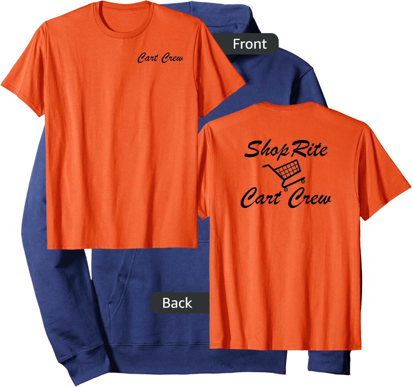 ShopRite Cart Crew Shopping Cart Patrol Shirt Orange Hoodie - Hoodie | Navy