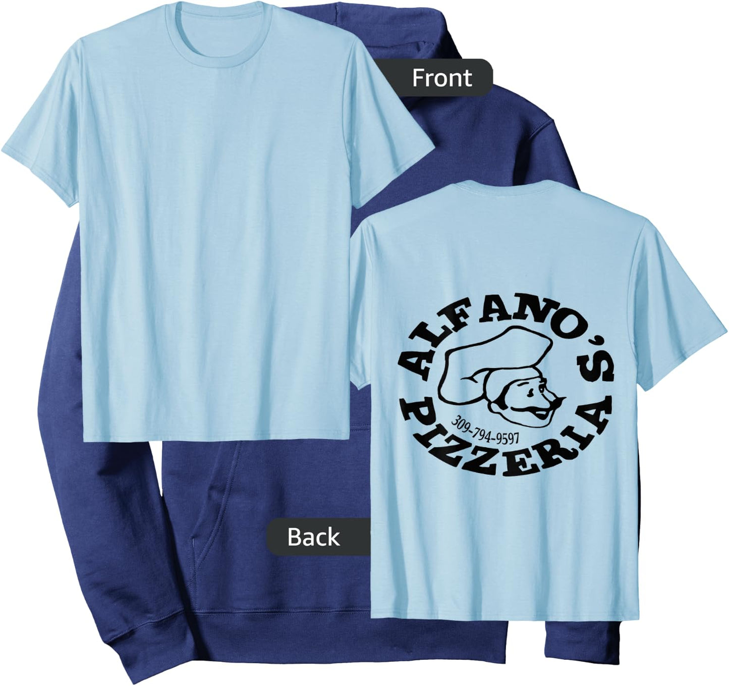 Official Alfano's Pizzeria Logo by Pazzo inc. Hoodie - Hoodie | Navy