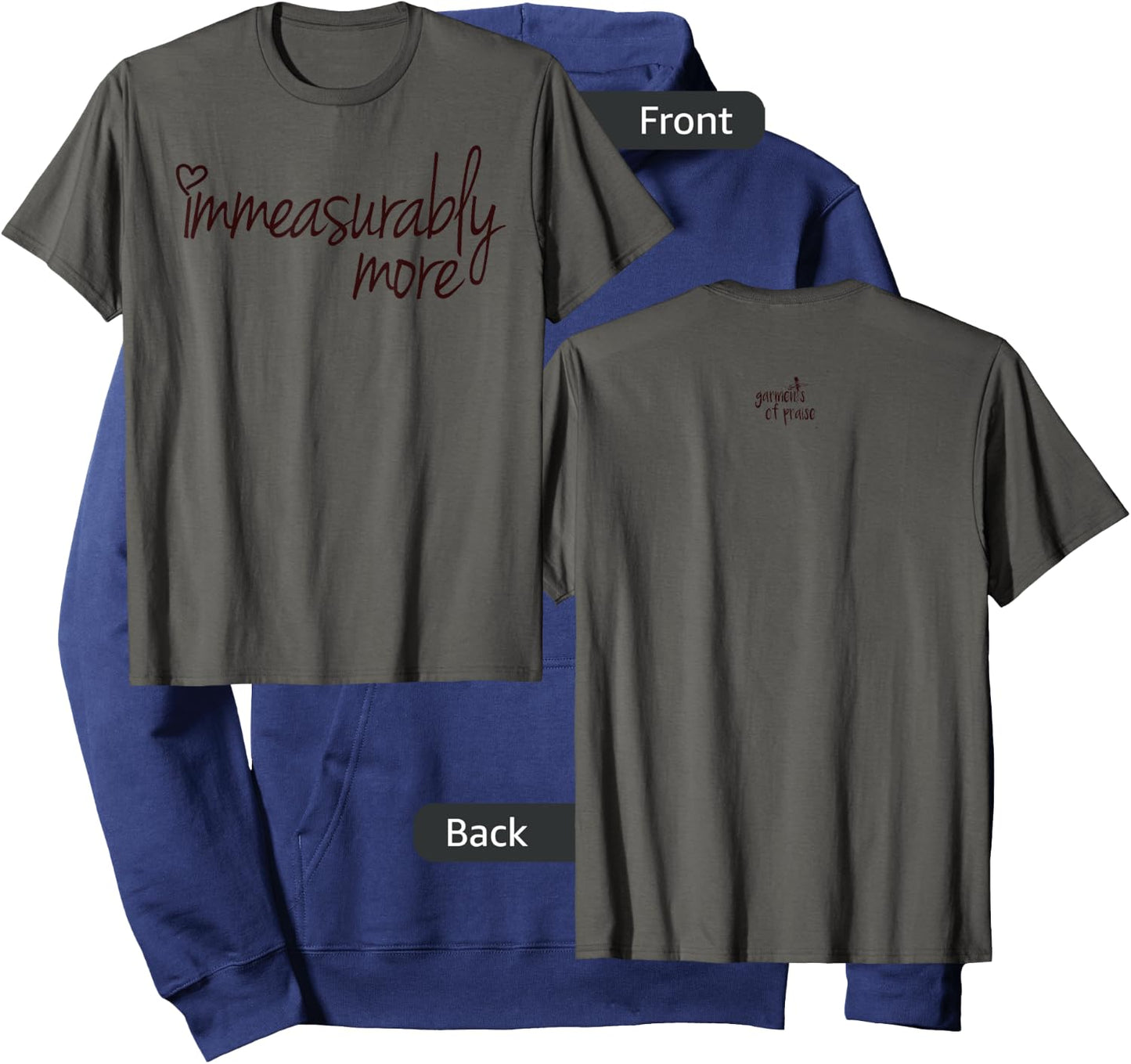 Ephesians 3:20 - Immeasurably More - Inspirational Christian Hoodie - Hoodie | Navy