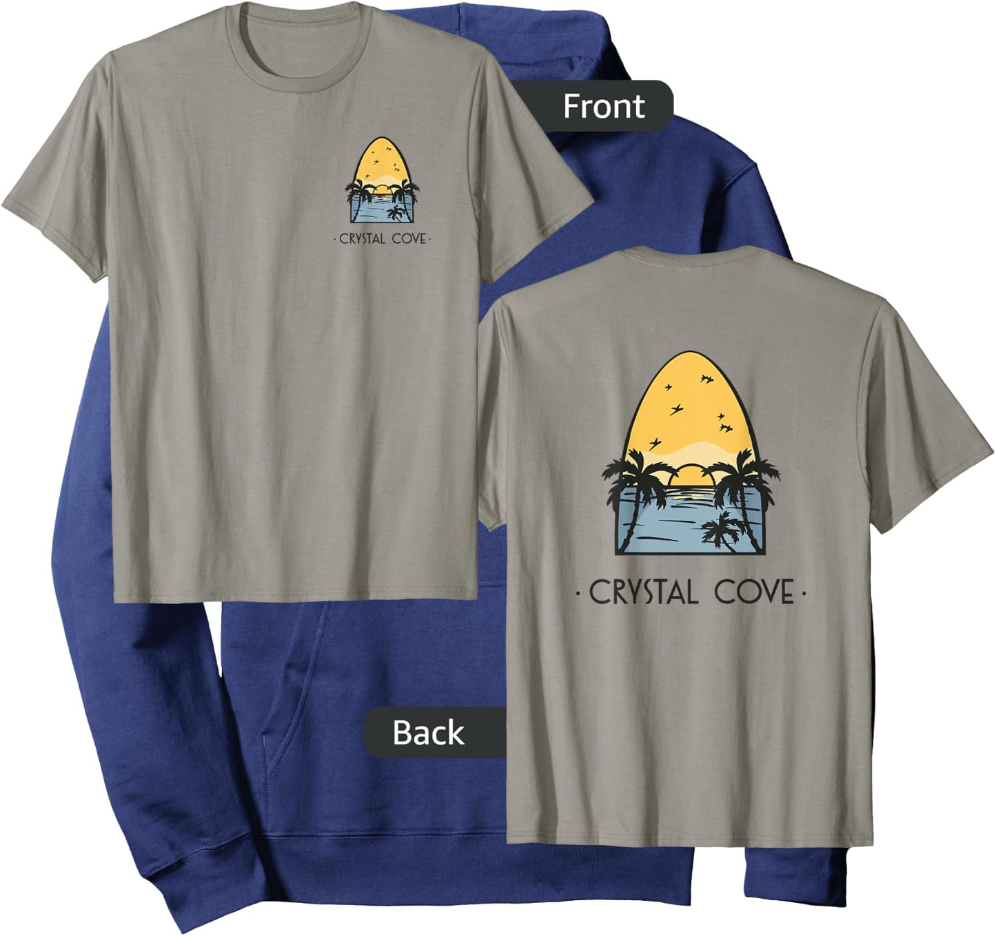 Crystal Cove Vintage Surf Hoodie - Hoodie | Navy