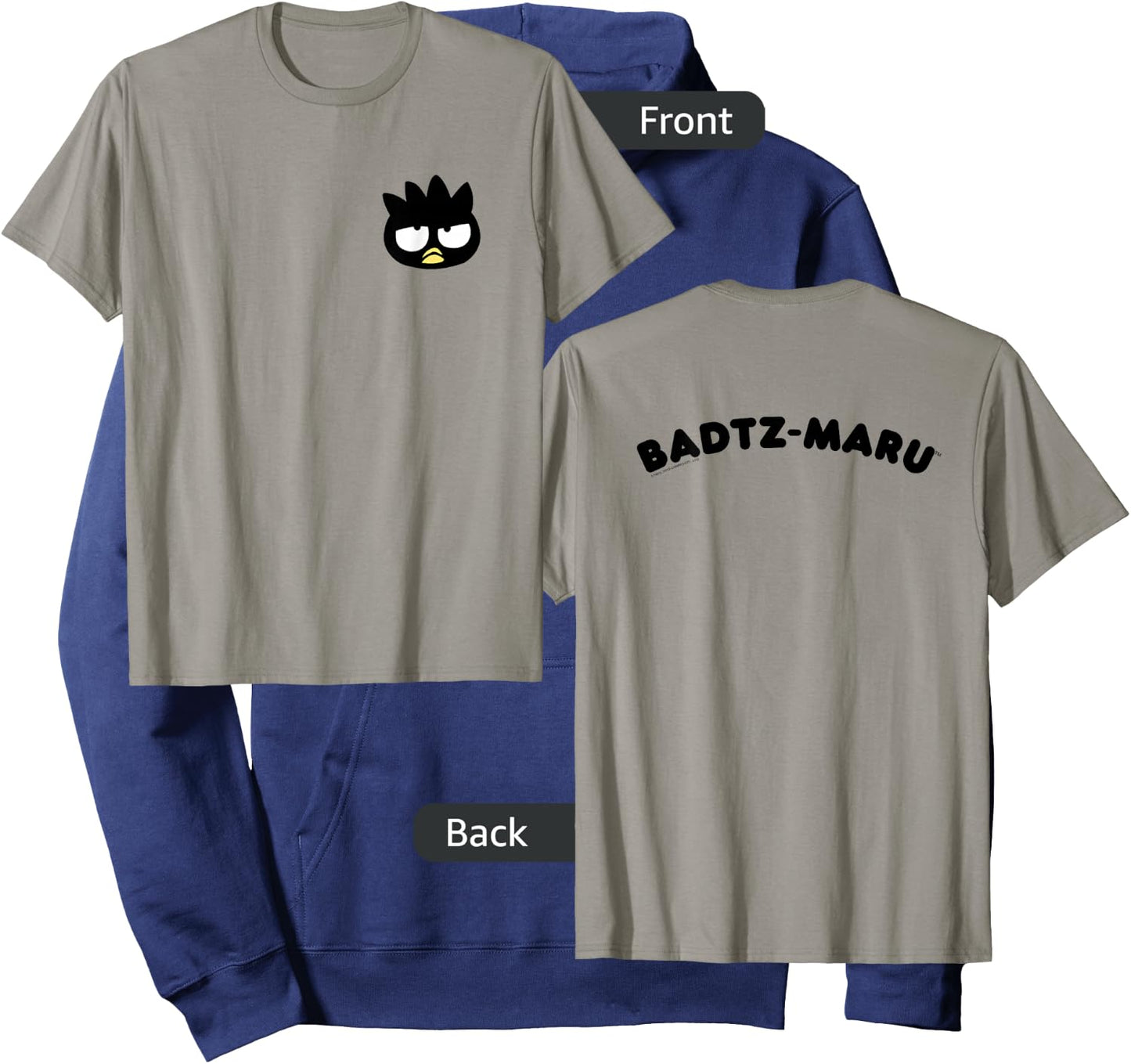 Badtz - Maru Front and Back Logo Shirt Hoodie - Hoodie | Navy