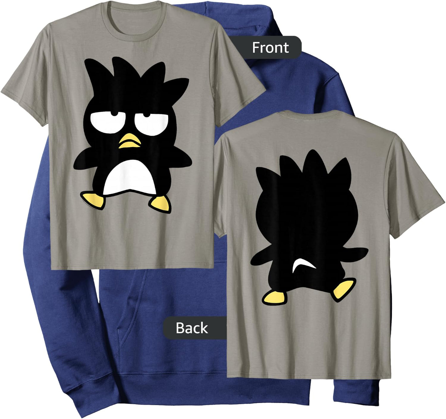 BADTZ-MARU Front and Back Shirt Hoodie - Hoodie | Navy