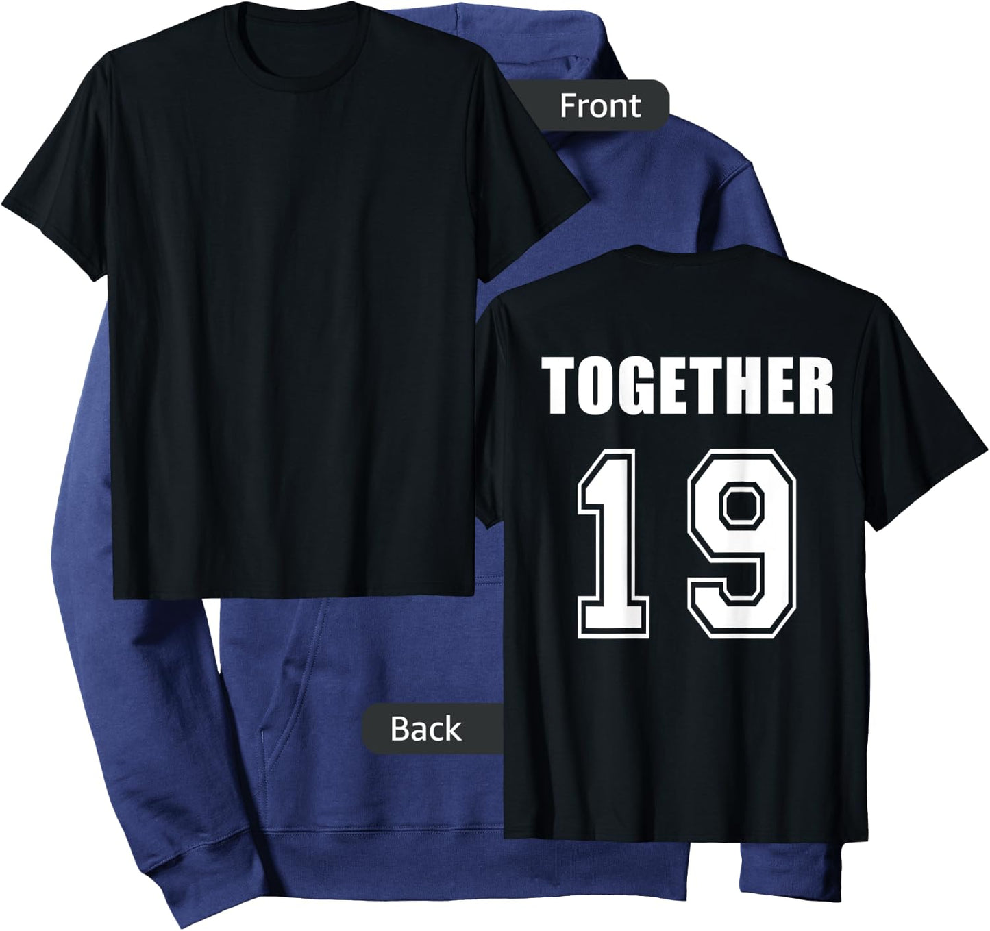 Together since 19xx- couple shirts-Lovers Shirts- King Queen Hoodie - Hoodie | Navy