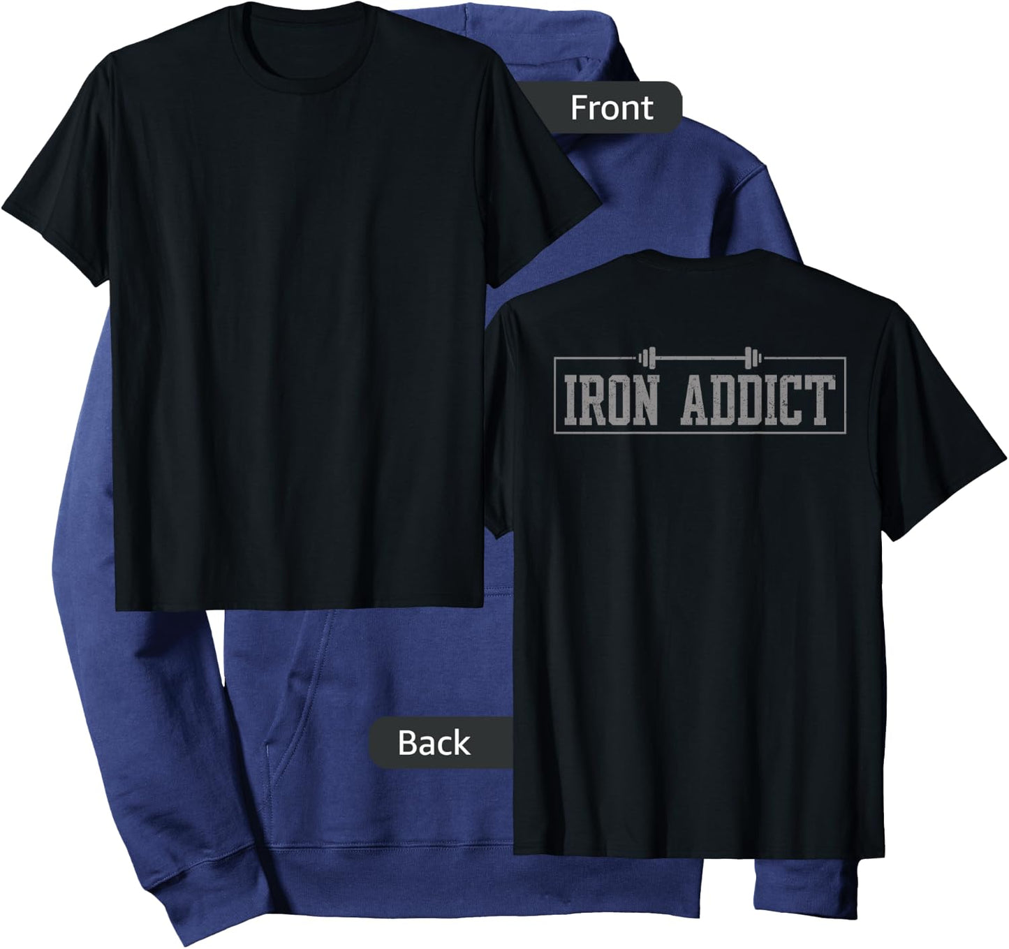 Iron Addict Gym Fitness Lifting Bodybuilder Workout Hoodie - Hoodie | Navy