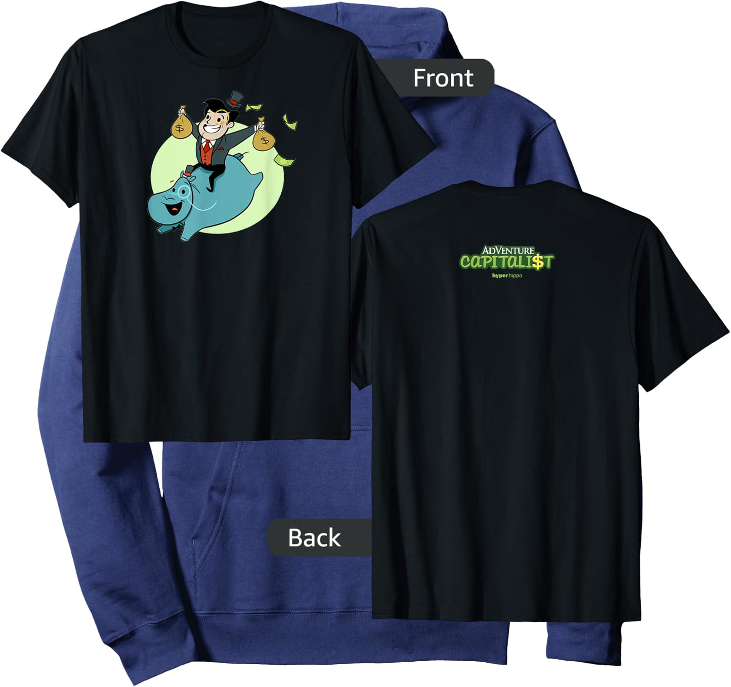 Hip-Hippo Hooray! Hoodie - Hoodie | Navy