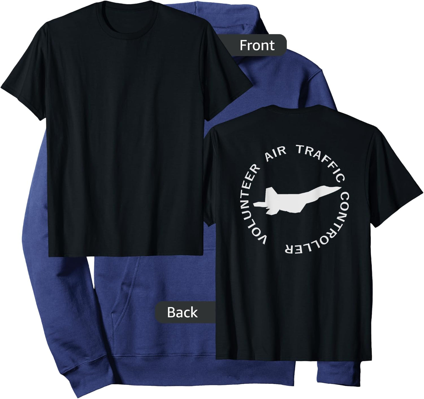 Volunteer Air Traffic Controller (back) Hoodie - Hoodie | Navy