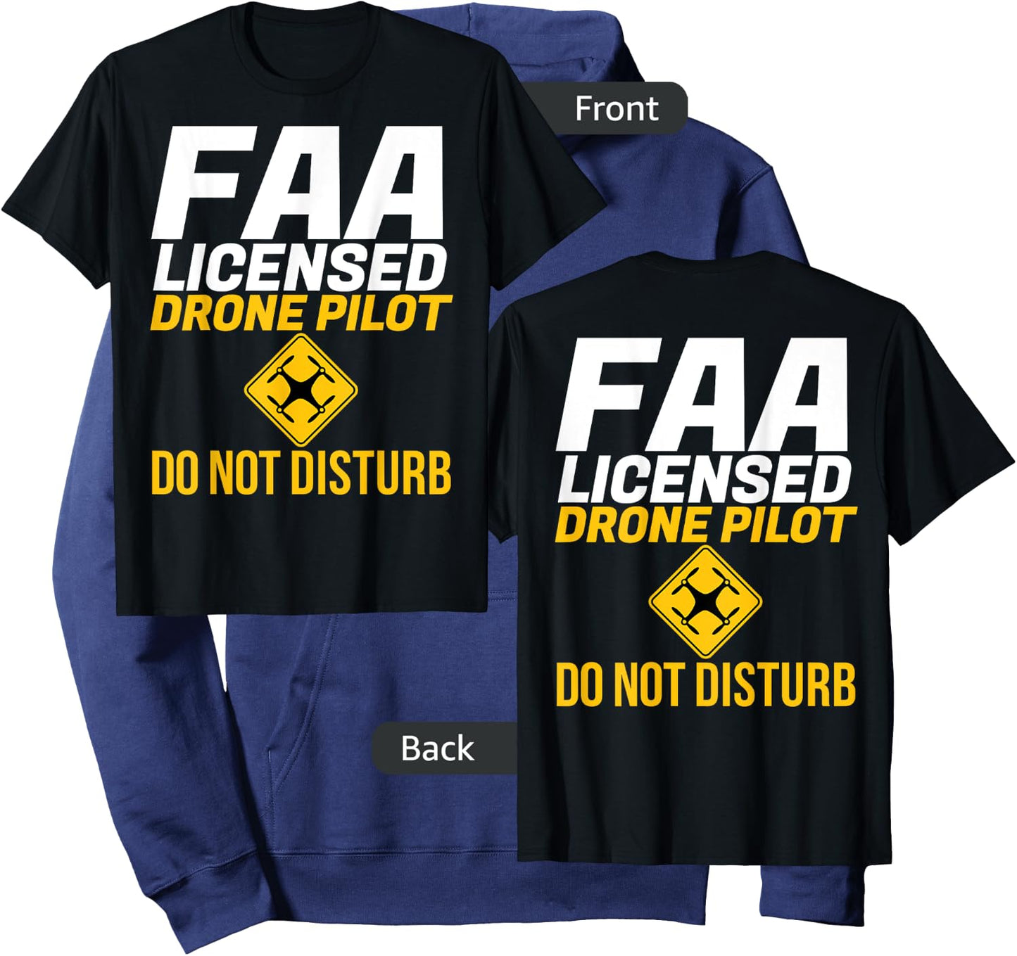 Do Not Disturb FAA Certified Drone Pilot -Front Rear Hoodie - Hoodie | Navy