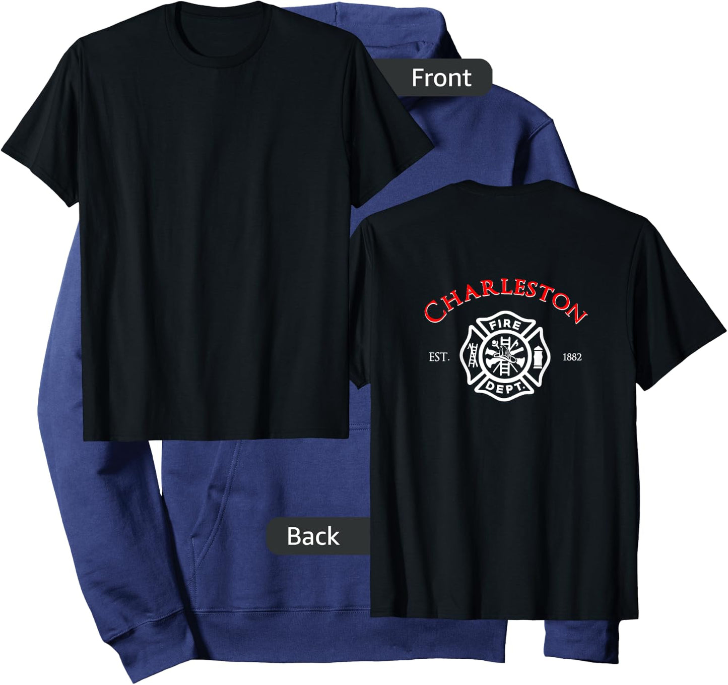 Charleston Fire Rescue South Carolina Firefighter Hoodie - Hoodie | Navy
