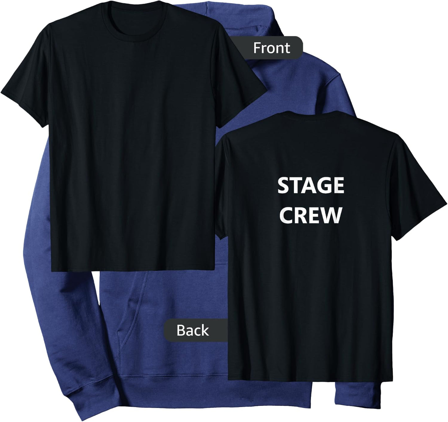 Stage Crew Movie Film Staff Job TV Show (BACK-PRINTED ONLY) Hoodie - Hoodie | Navy