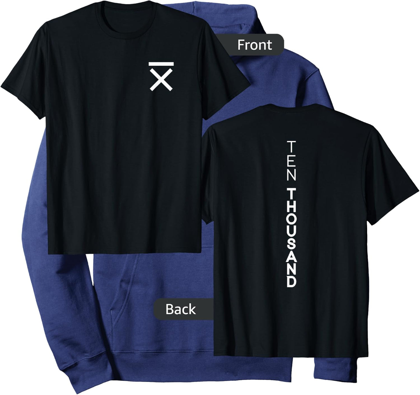 Ten Thousand PDX 10,000 Hours | Black -Adults Classic Fit Cotton 100% Short Sleeve Hoodie - Hoodie | Navy