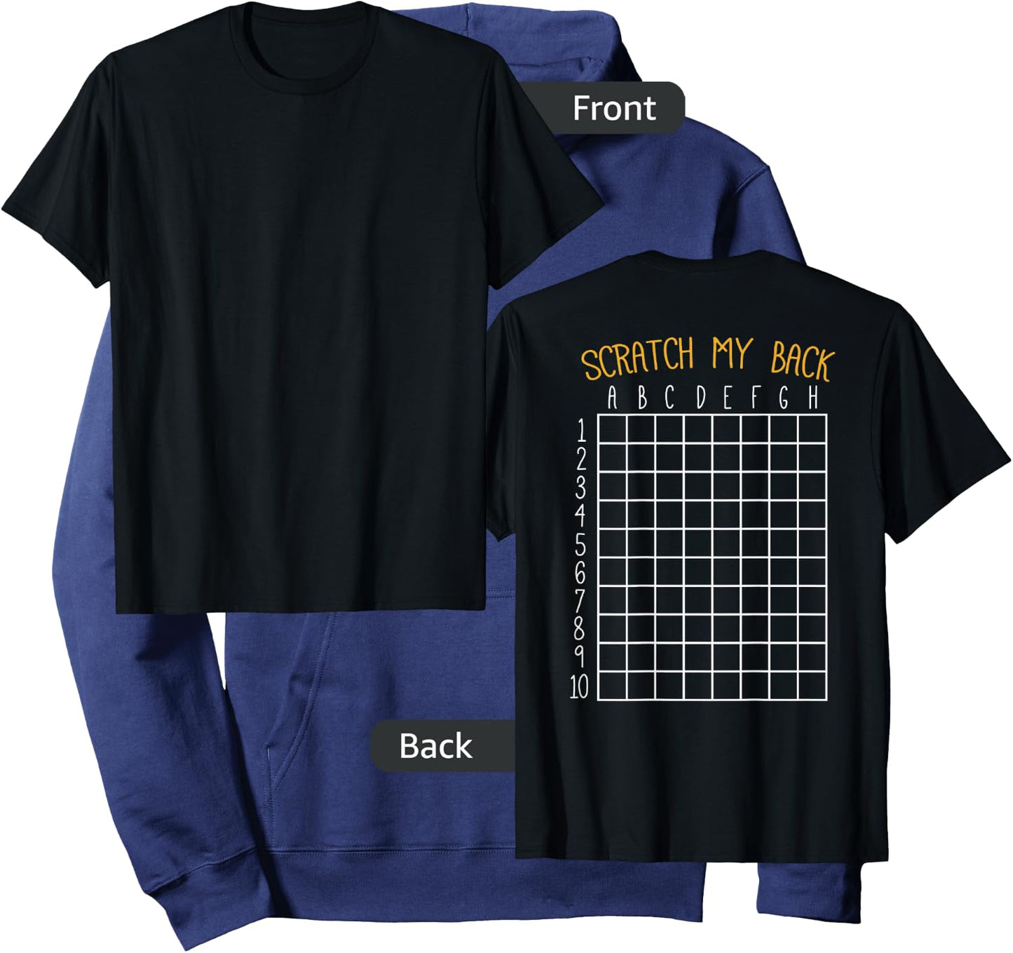 Back Scratching Shirt Co. Back Scratcher Shirt, Scratch My Back - -Adult, Black, Small Hoodie - Hoodie | Navy