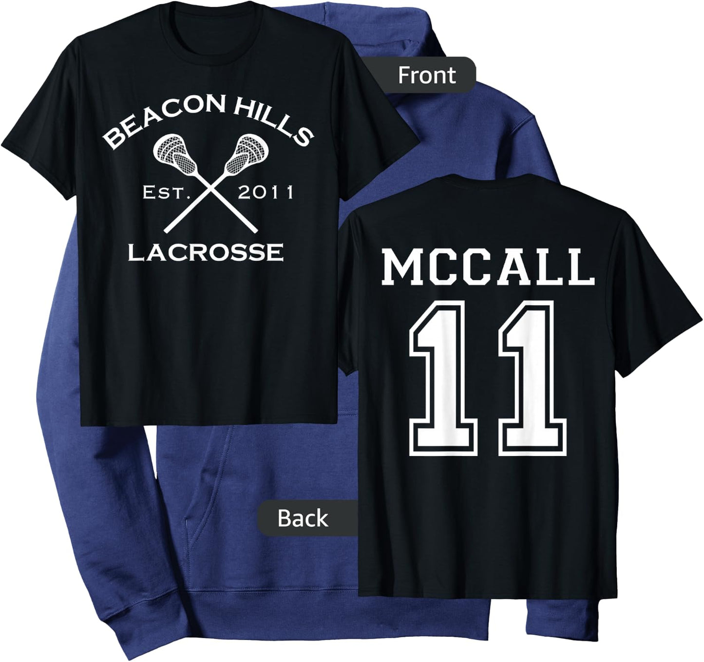 Beacon Hills Lacrosse McCall 11 Teen Wolf Inspired Hoodie - Hoodie | Navy