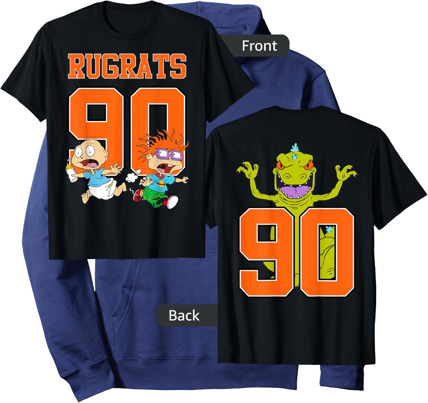Rugrats Classic Basketball Jersey Tommy, and his Friends Small Hoodie - Hoodie | Navy