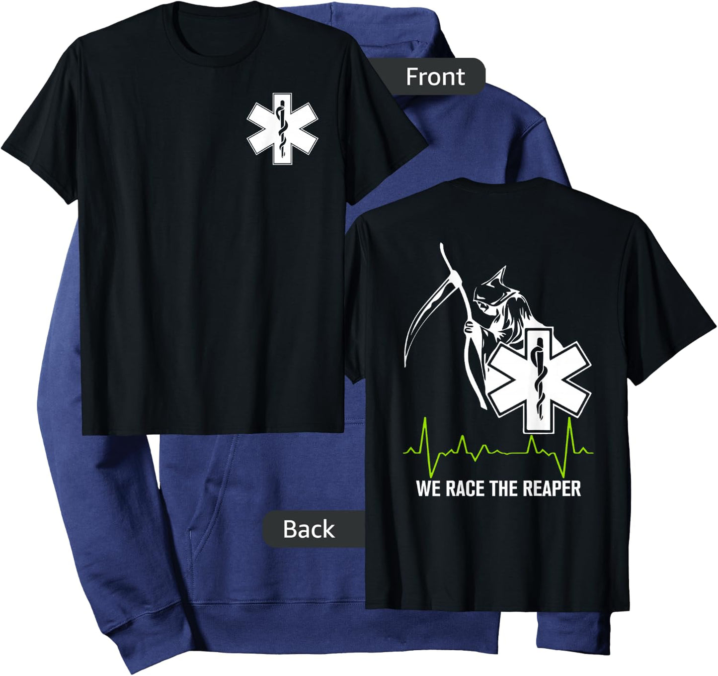 EMS - We Race The Reaper Hoodie - Hoodie | Navy