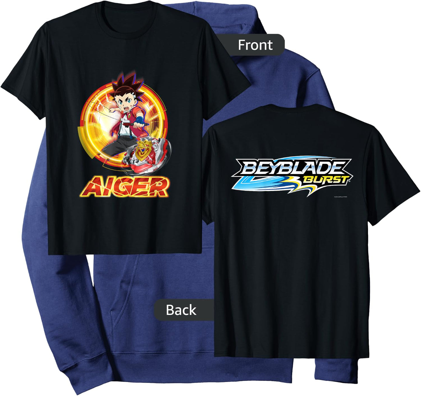 Beyblade Burst Turbo Aiger Hoodie - Hoodie | Navy