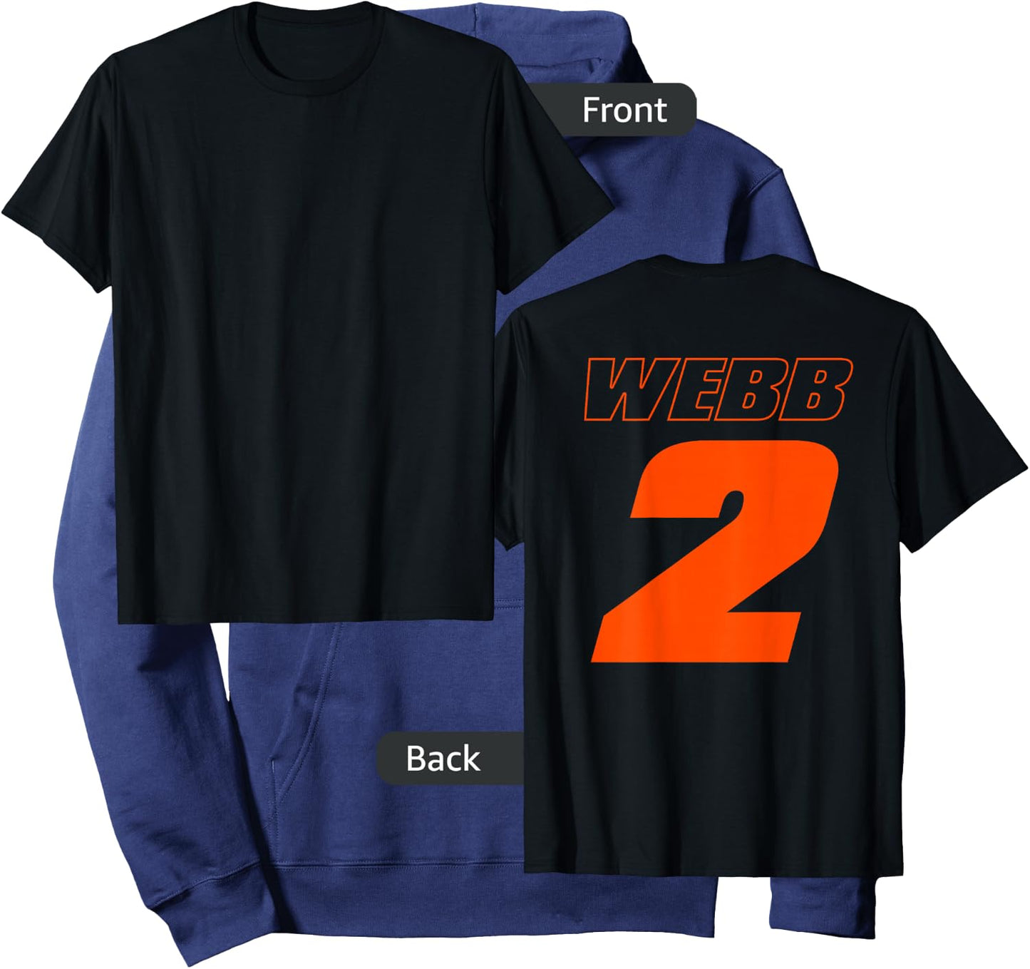 Motocross and Supercross Number 2 Shirt Cooper #2 Webb Hoodie - Hoodie | Navy