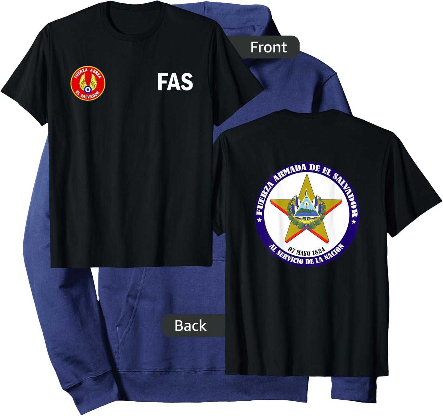 Fuerza Armada El Salvador Army - Fuerza Aerea de El Salvador Hoodie - Hoodie | Navy