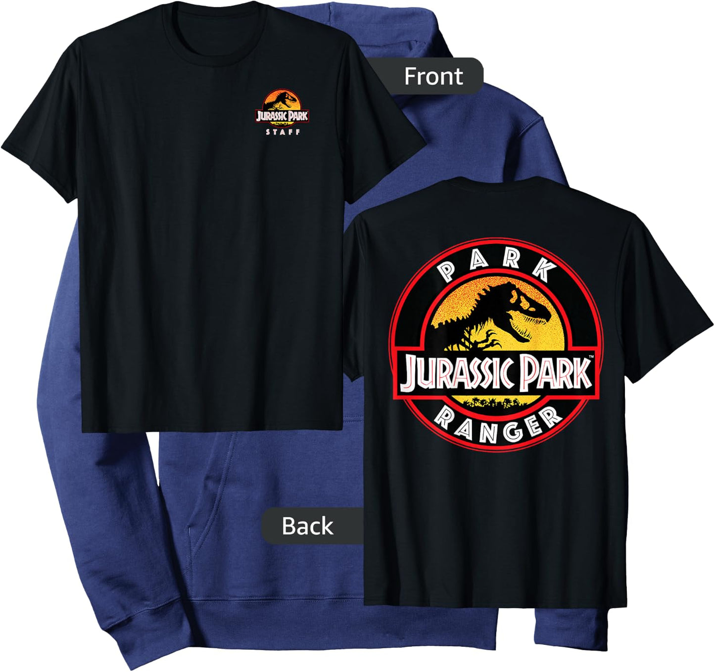 Jurassic Park Ranger Uniform Patch Small Hoodie - Hoodie | Navy