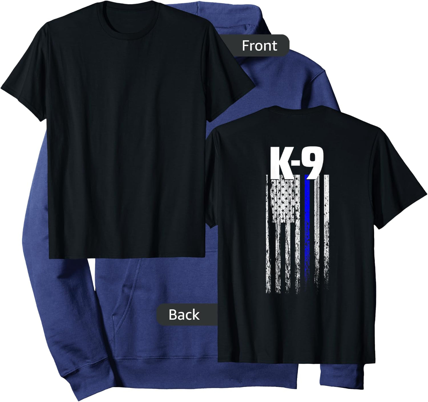 K-9 Police Officer USA Flag LEO Cops Law Enforcement Hoodie - Hoodie | Navy