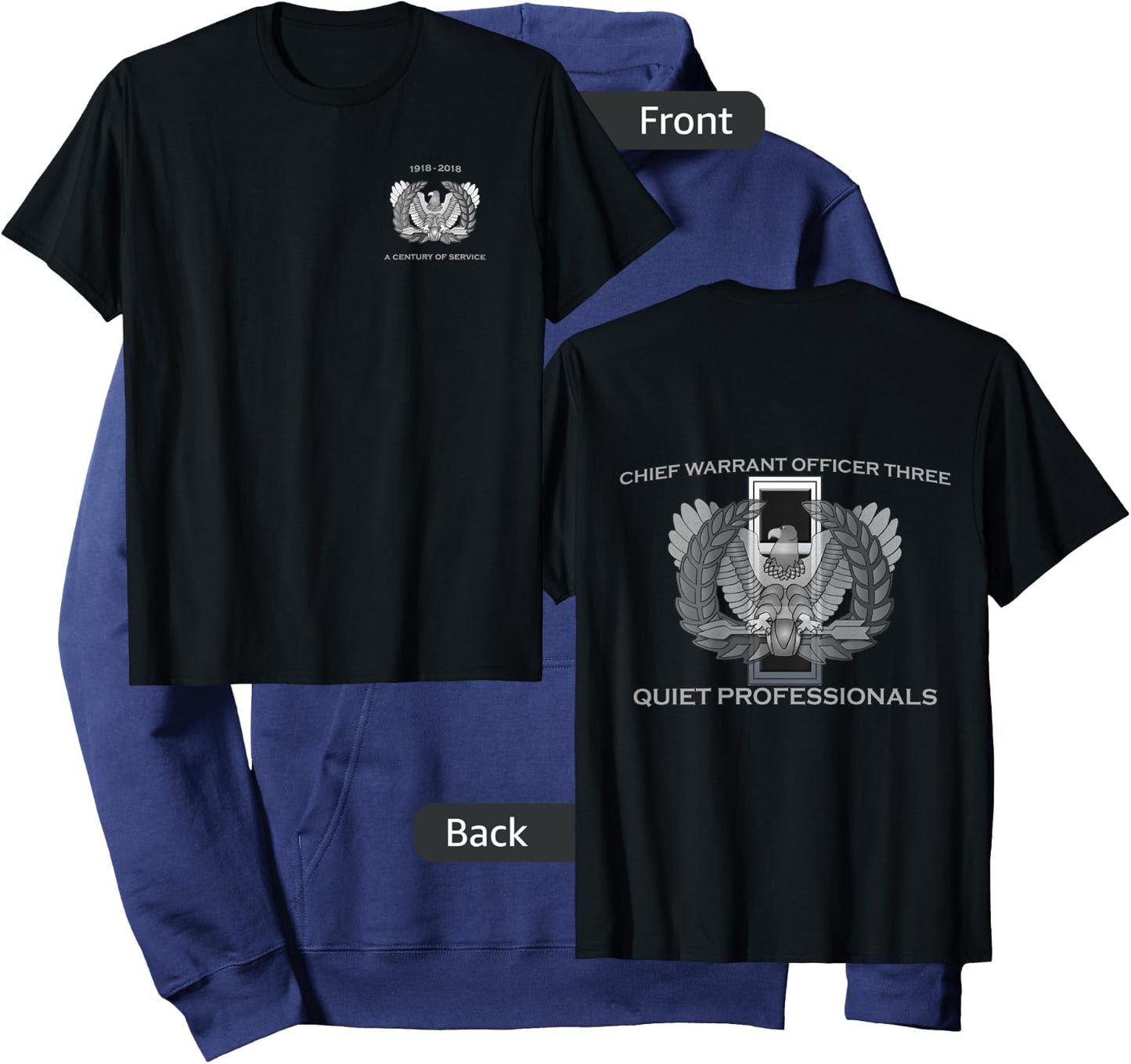 Chief Warrant Officer Three CW3 Eagle Rising Premium Hoodie - Hoodie | Navy