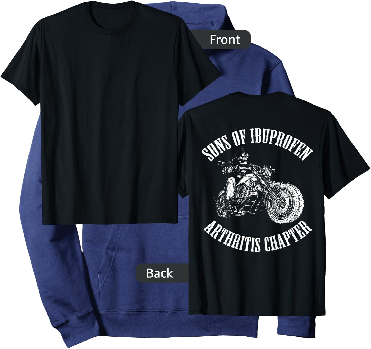 Sons of Ibuprofen Arthritis Chapter Biker BACK Hoodie - Hoodie | Navy