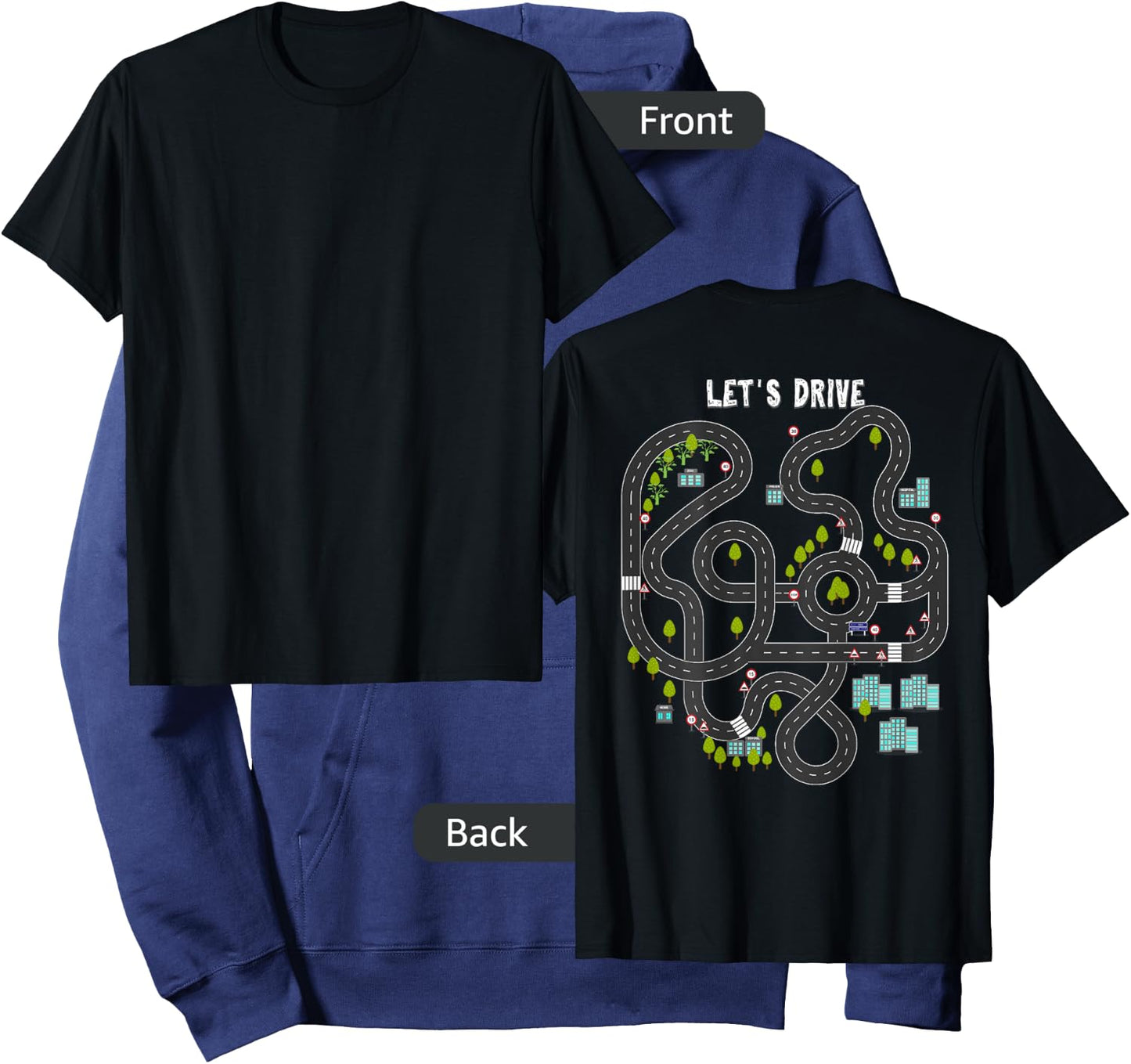 Play Cars on Daddys Back Gift Dad Massage Hoodie - Hoodie | Navy
