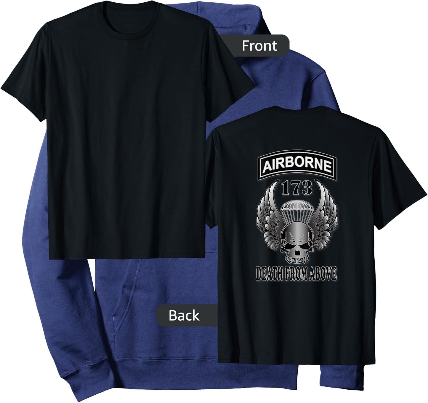 173rd Airborne (Back Design) Hoodie - Hoodie | Navy