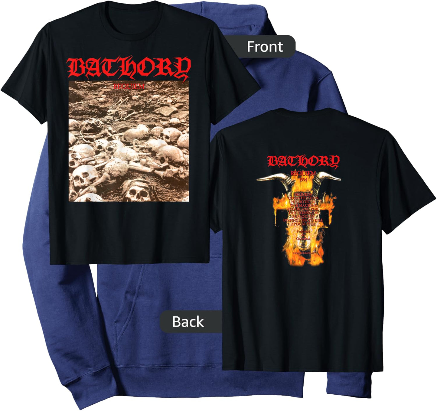 Bathory - Requiem - Official Merchandise Hoodie - Hoodie | Navy