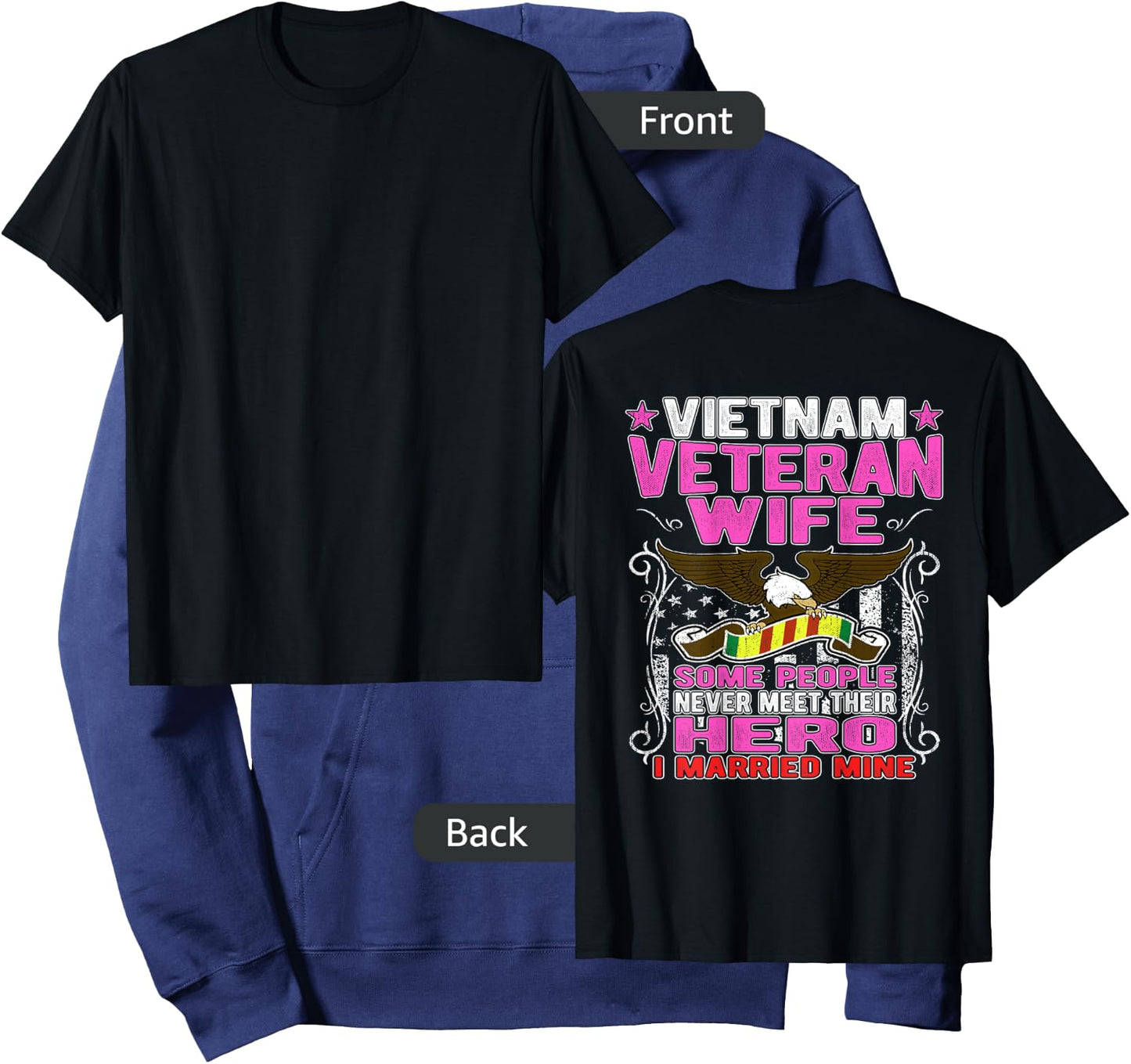 Some People Never Meet Their Hero Vietnam Veteran Wife Shirt Hoodie - Hoodie | Navy
