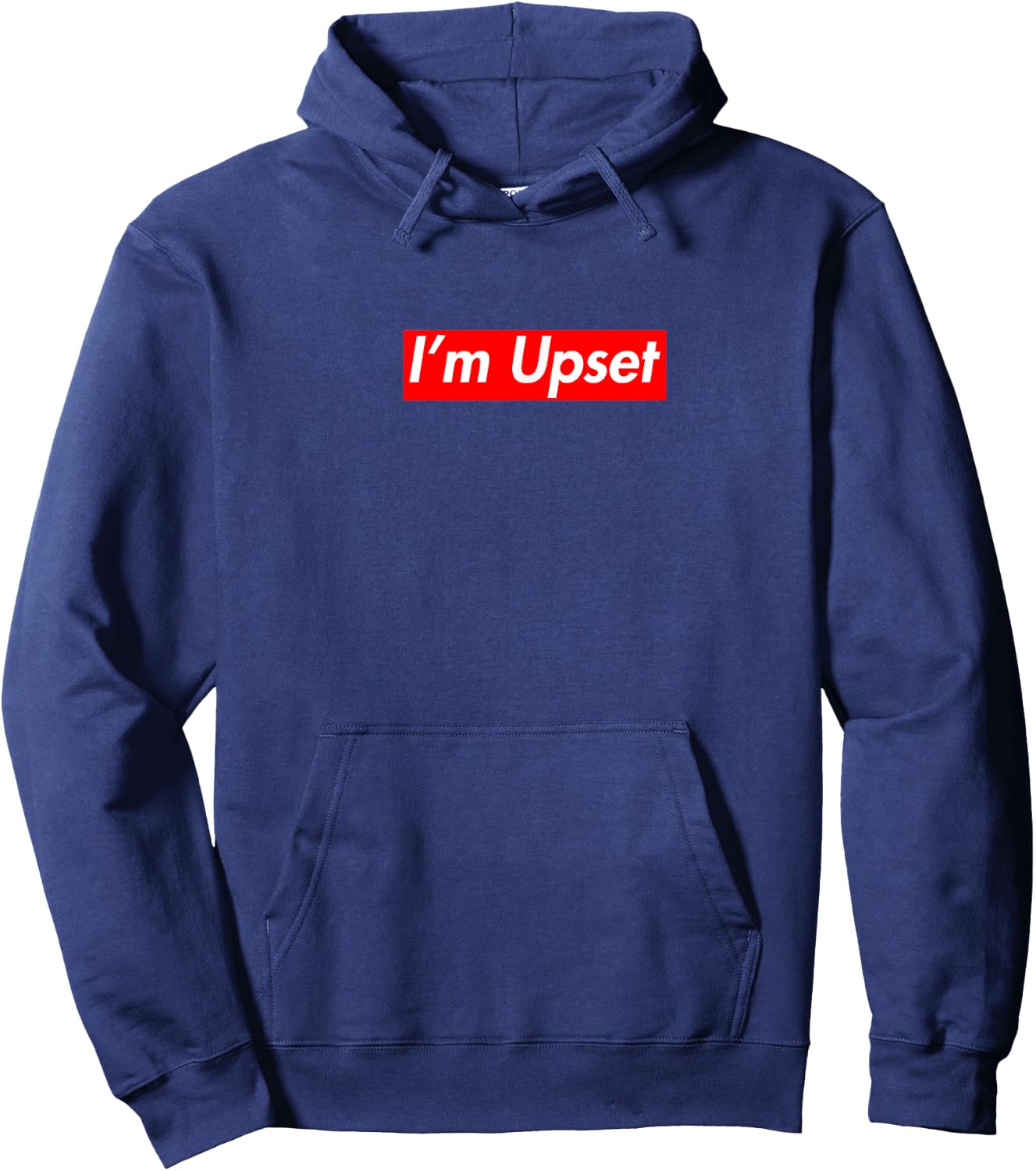 I am Upset Box Logo T Shirt Hoodie - Hoodie | Navy