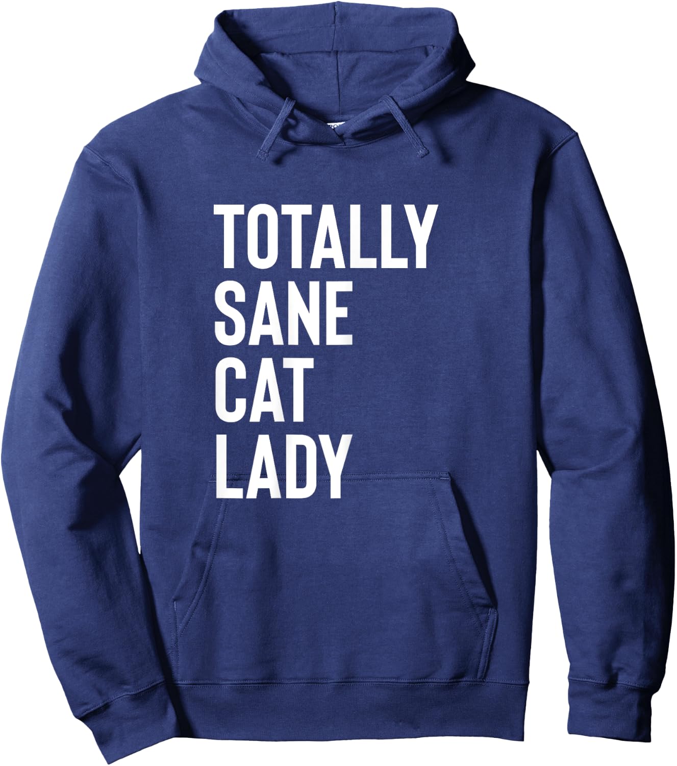 Totally Sane Cat Lady Shirt,Purrfectly Crazy Cat Lover,Kitty Hoodie - Hoodie | Navy