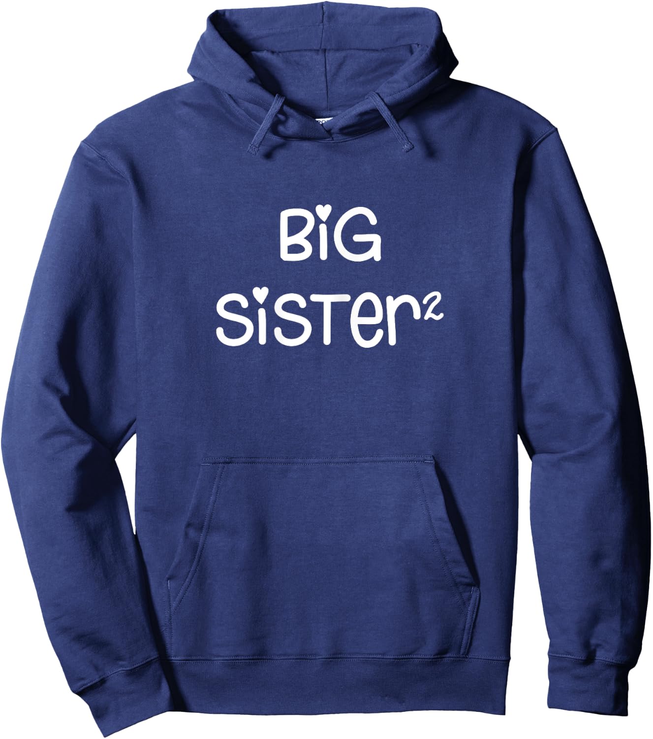 Big Sister Squared x2 Promoted Again Sibling Gift Hoodie - Hoodie | Navy