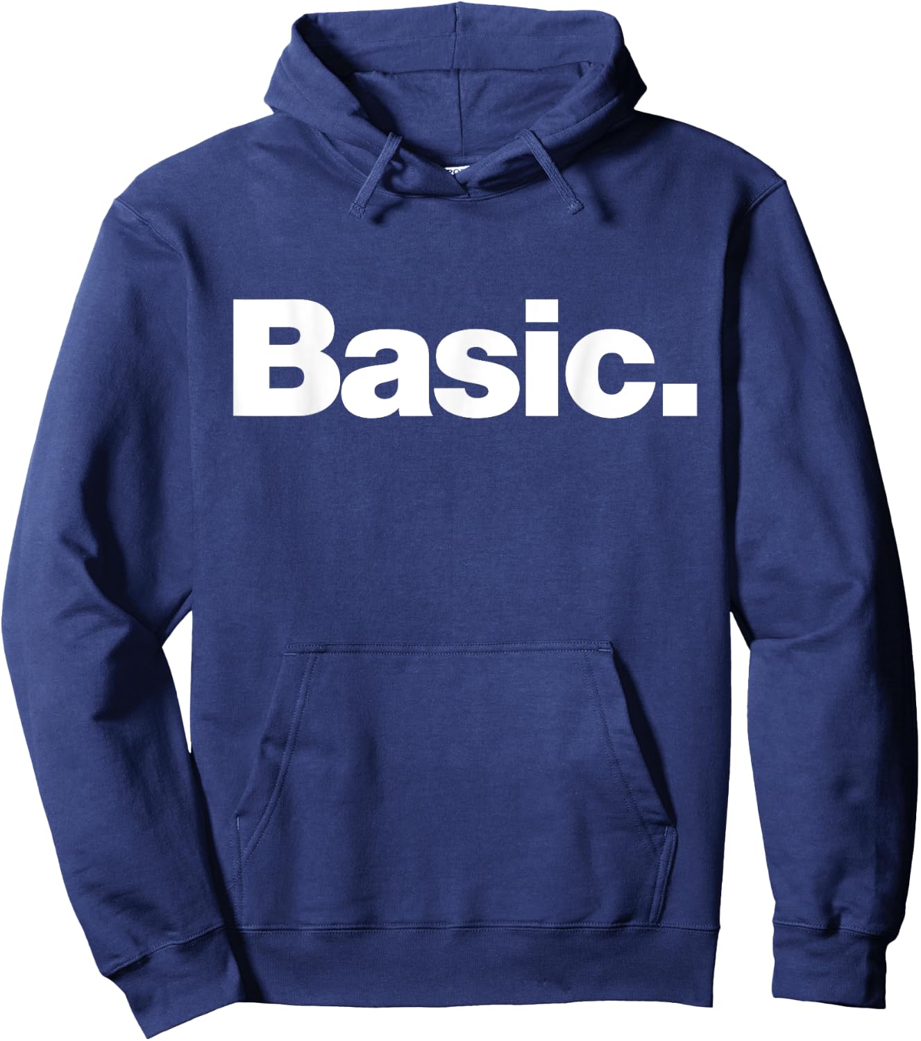 The word Basic | A design that says Basic Hoodie - Hoodie | Navy