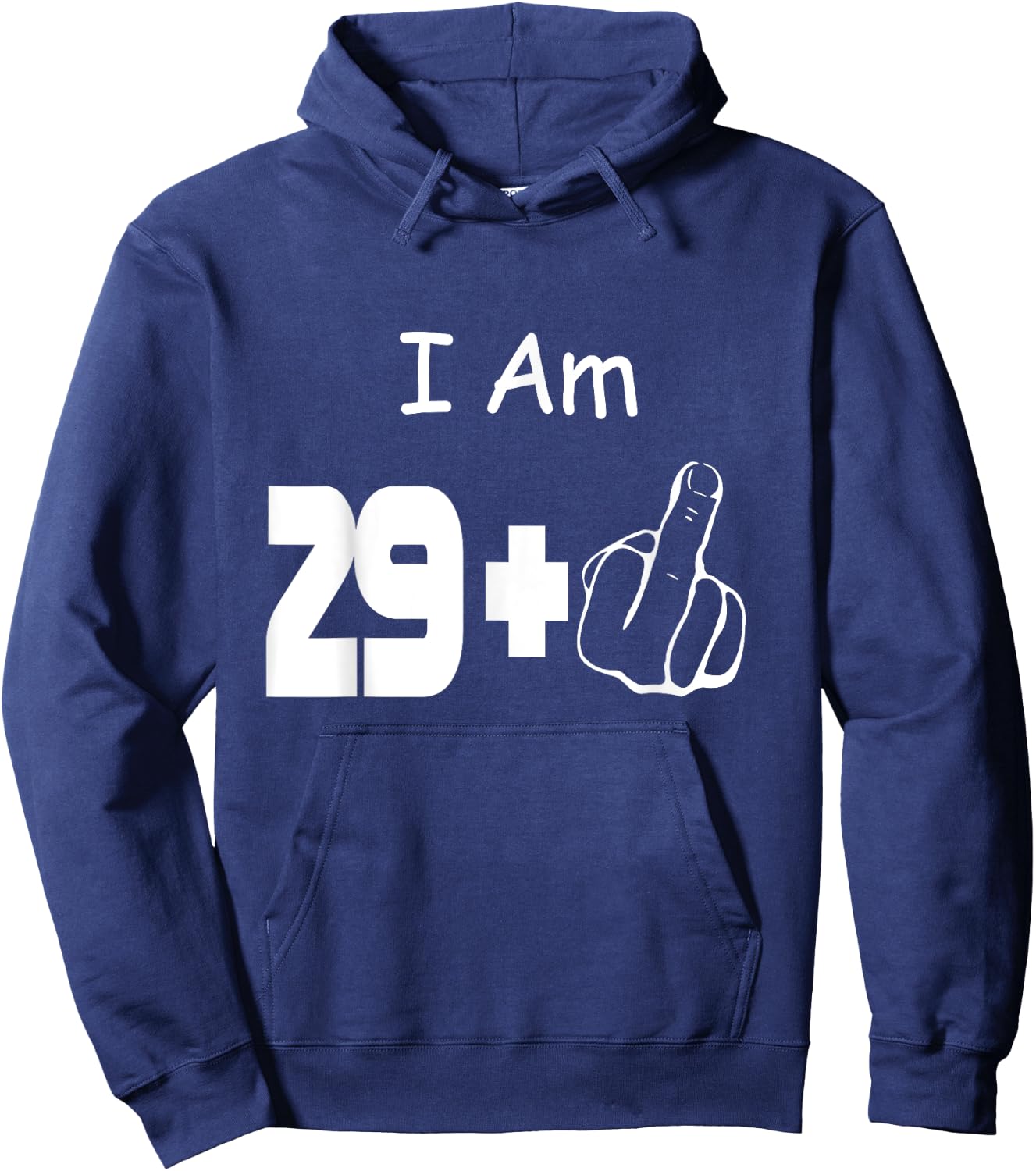 I Am 29 Plus One Middle Finger Funny 30th Birthday Hoodie - Hoodie | Navy