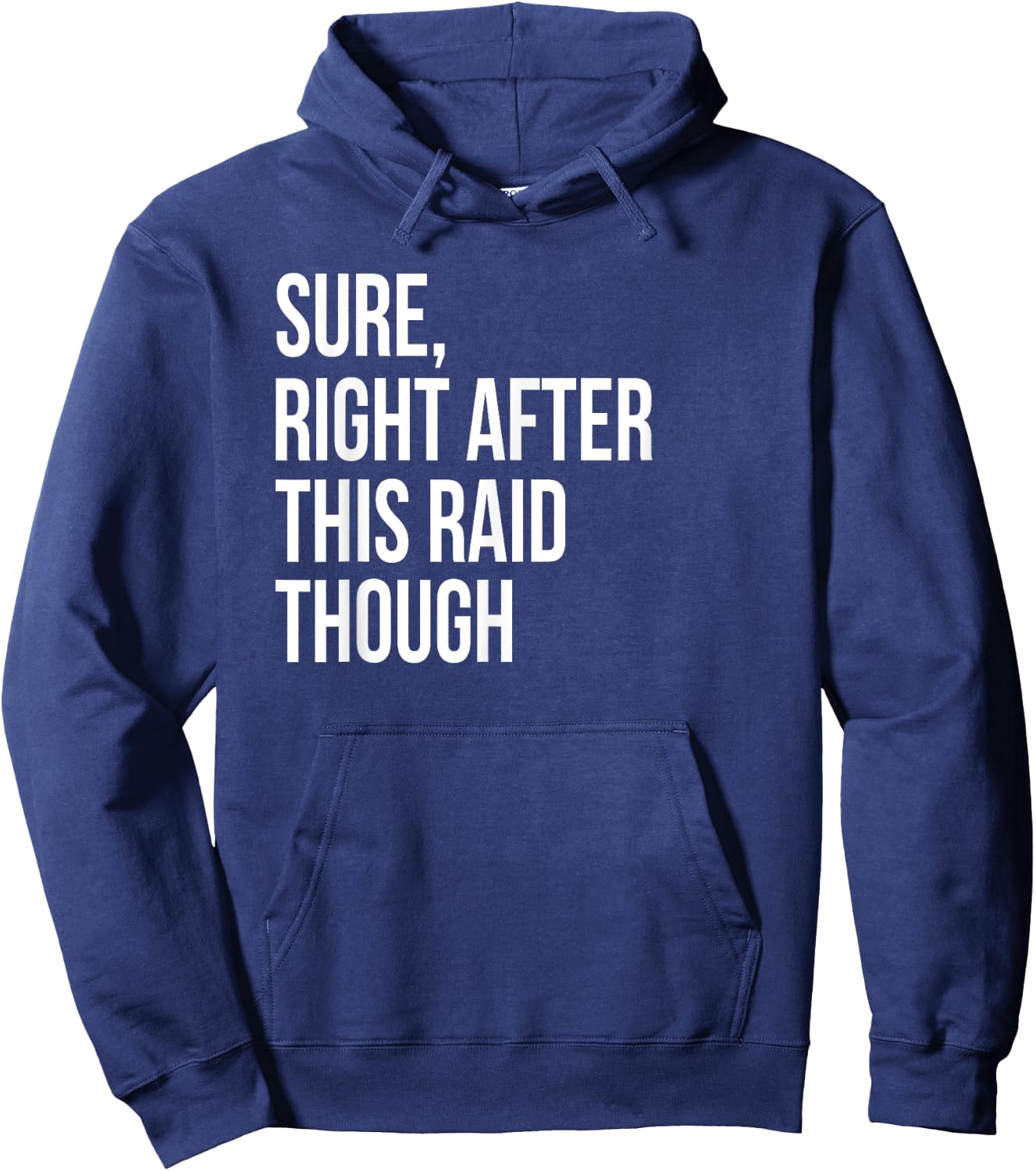 Sure Right After This Raid Funny Gift Gamers Hoodie - Hoodie | Navy