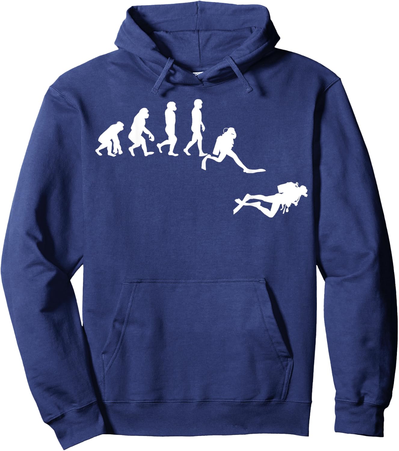 Scuba Dive T- Shirt Evolution Diving Diver Ocean Lover Gift Hoodie - Hoodie | Navy