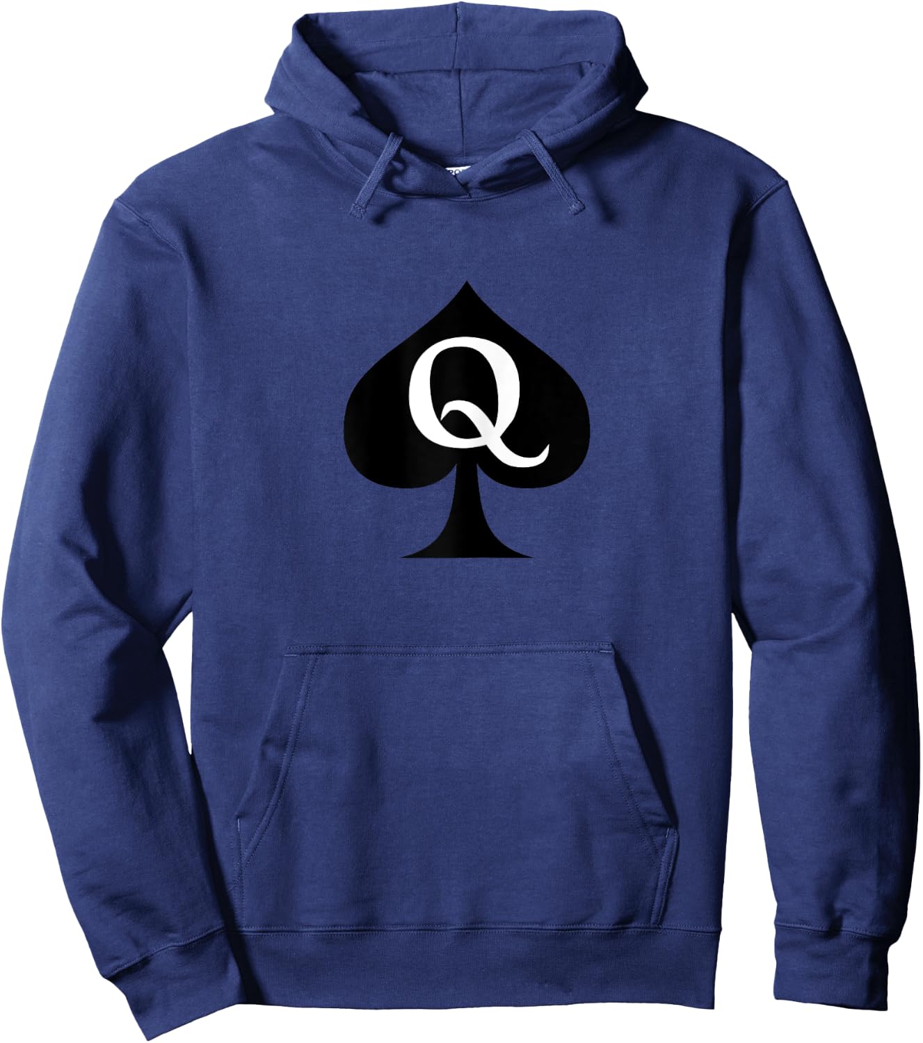 Queen Of Spades T Shirt Hoodie - Hoodie | Navy