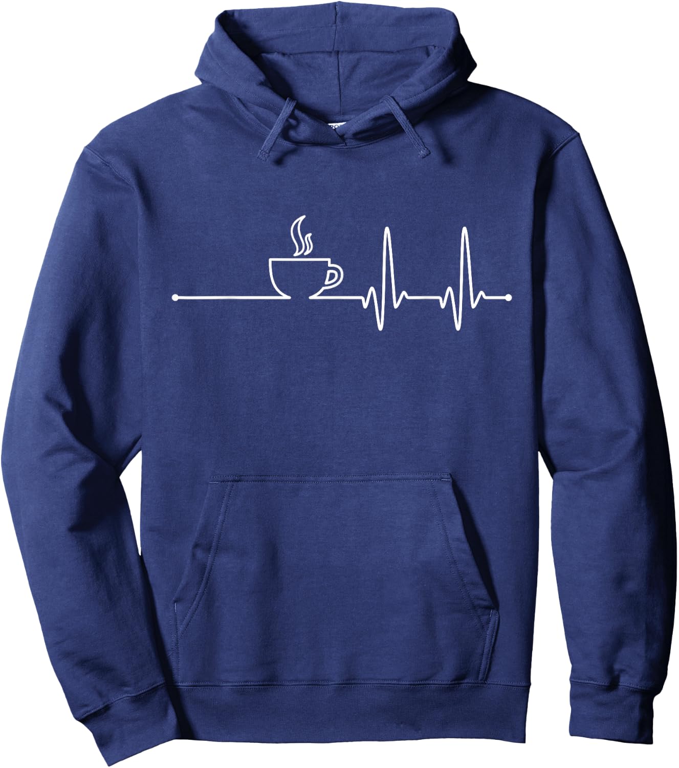 Coffee Heartbeat Pulse Hoodie - Hoodie | Navy