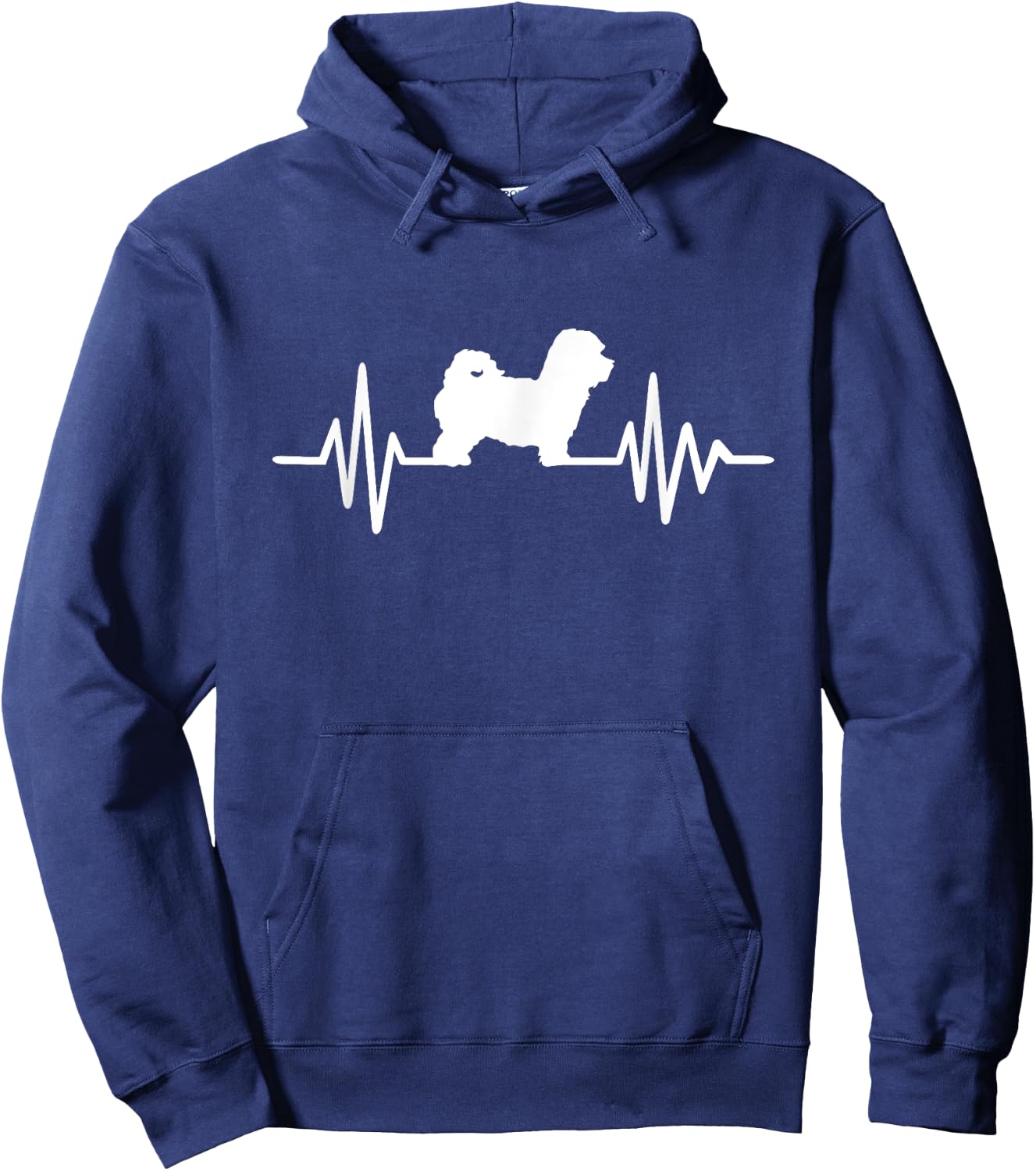 Heartbeat Maltipoo Hoodie - Hoodie | Navy