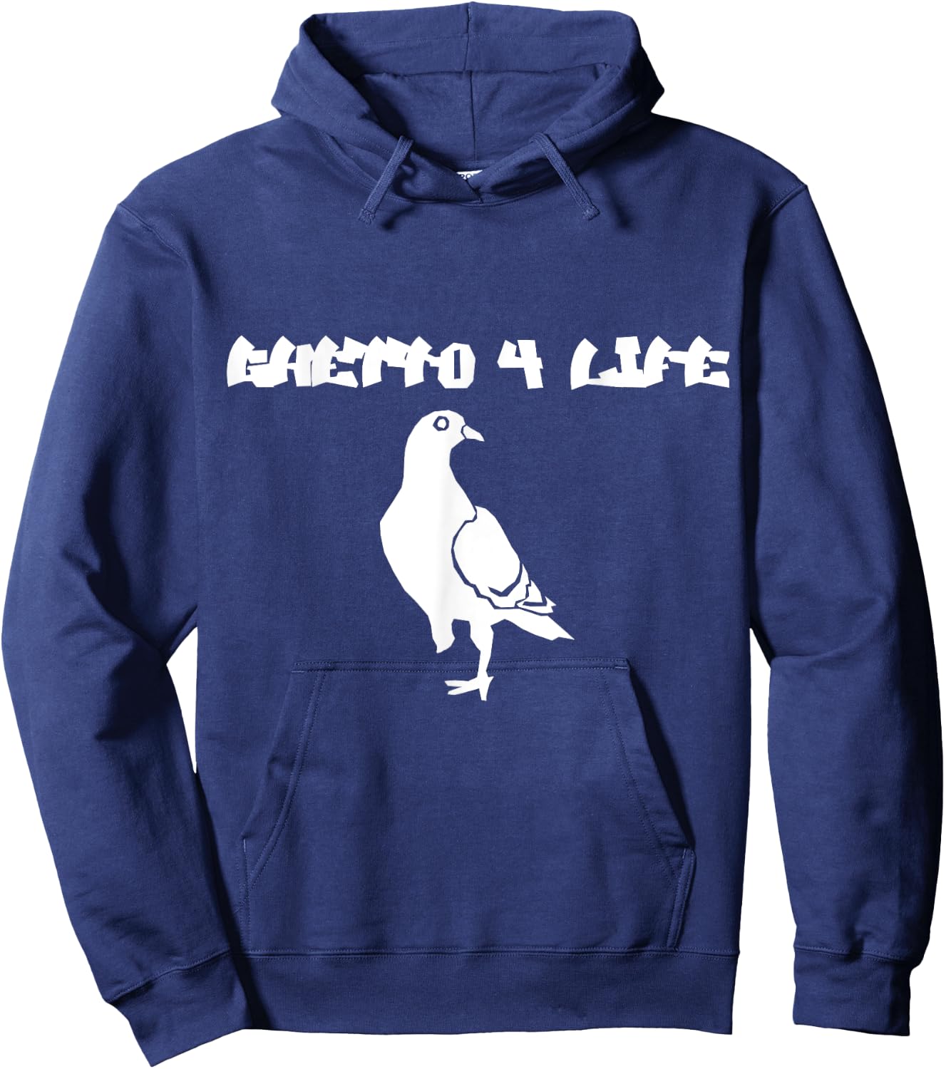Ghetto clothes ghetto shirts: Ghetto 4 life t shirt Hoodie - Hoodie | Navy