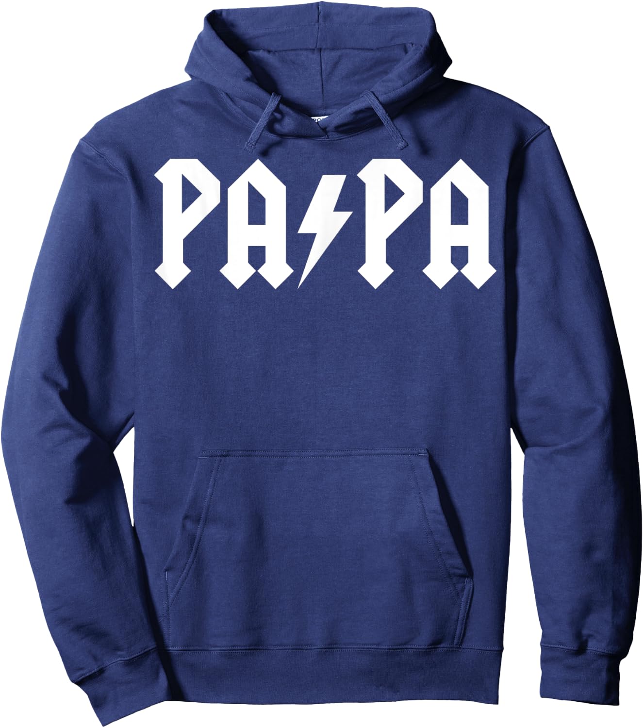 Men Rock PAPA Father's day Gift Funny Rock Metal band Humor Hoodie - Hoodie | Navy