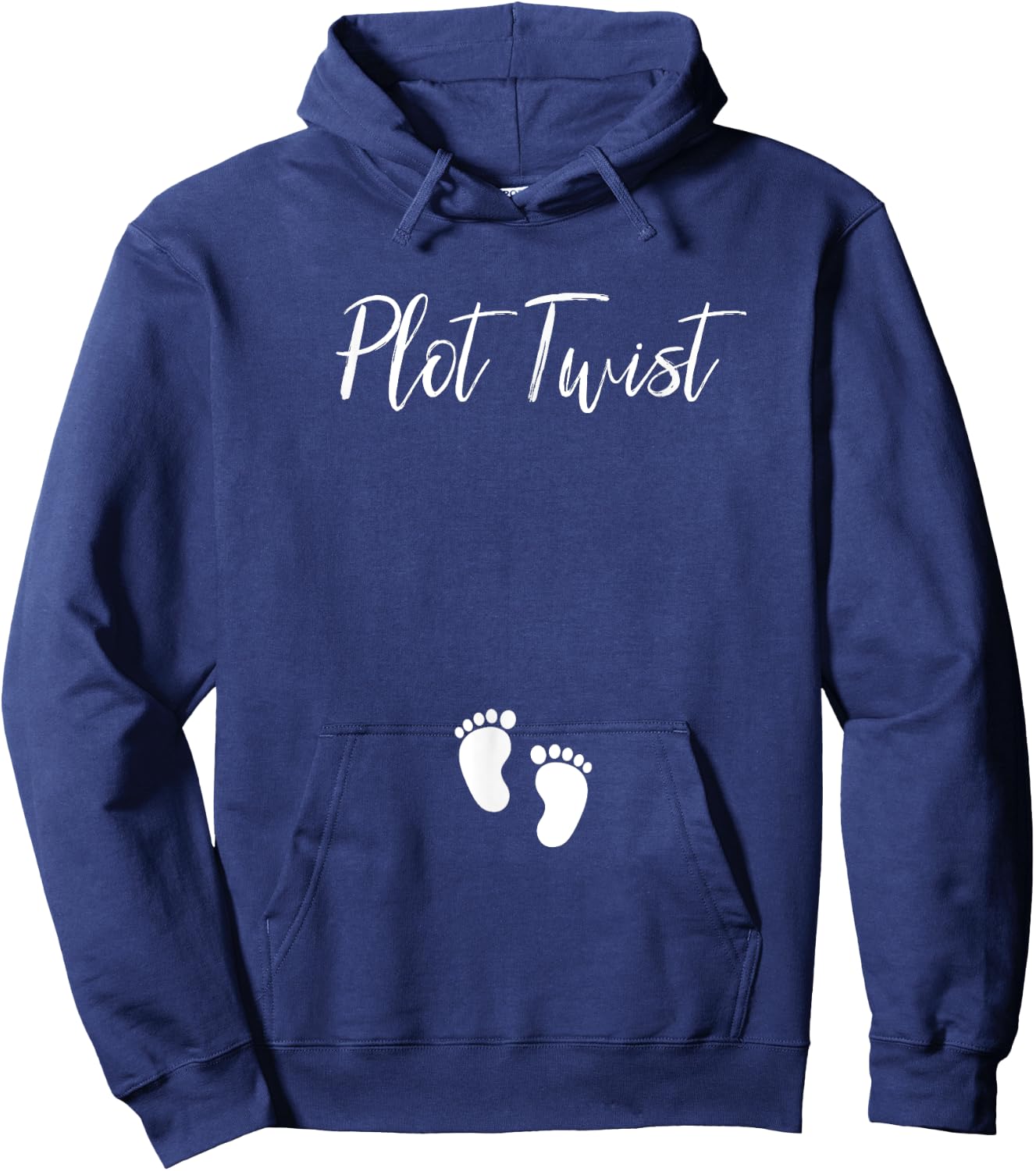 Bookish Plot Twist Pregnancy Announcement for bookworm Hoodie - Hoodie | Navy