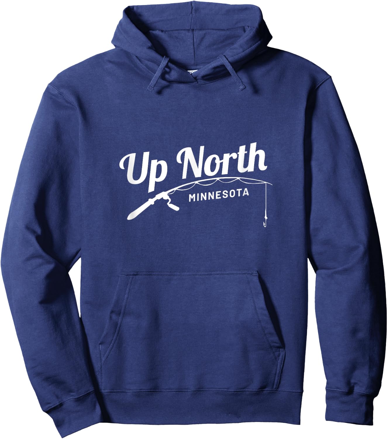 Up North Minnesota Cabin Lake Fishing Hoodie - Hoodie | Navy