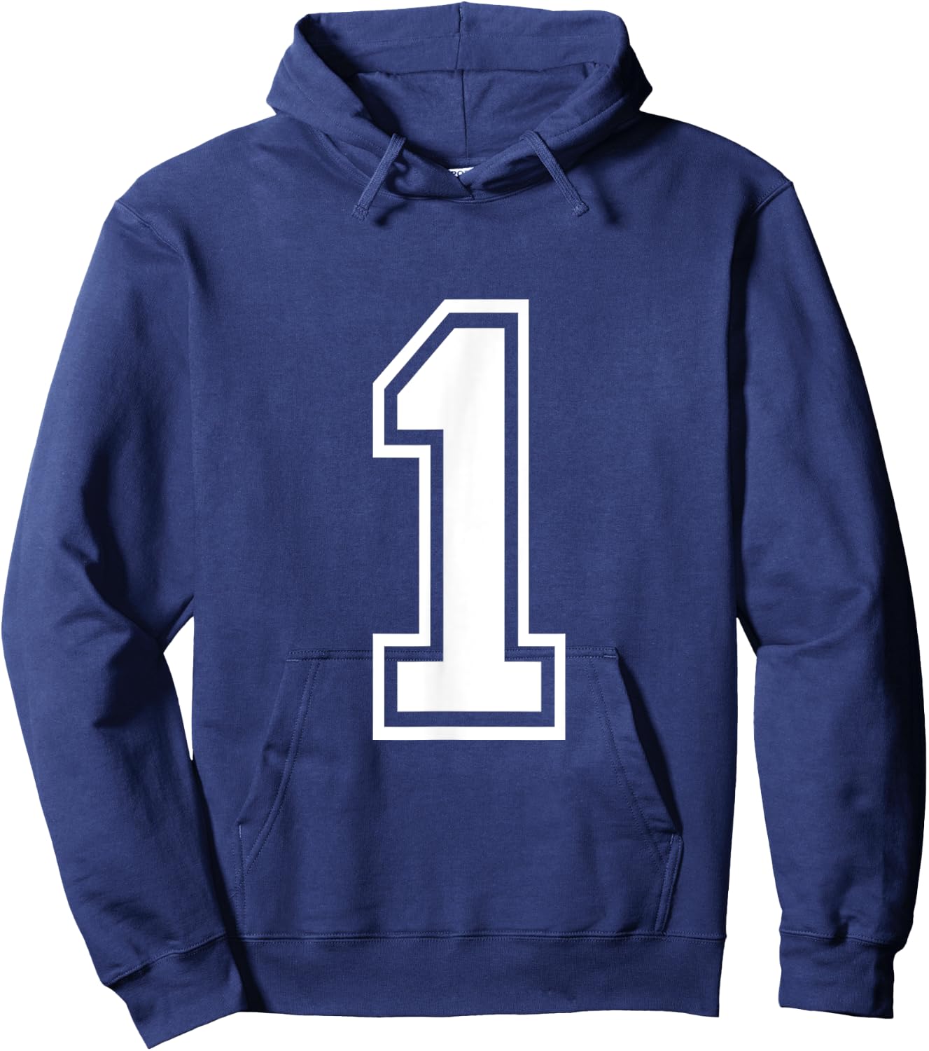 Football Jersey Number 1 One Hoodie - Hoodie | Navy