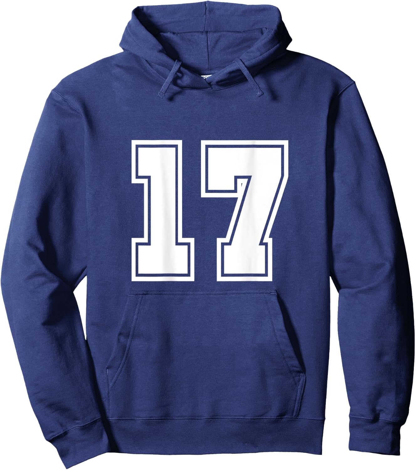 Number 17 No. Seventeen #17 Sport Jerseys Player Hoodie - Hoodie | Navy