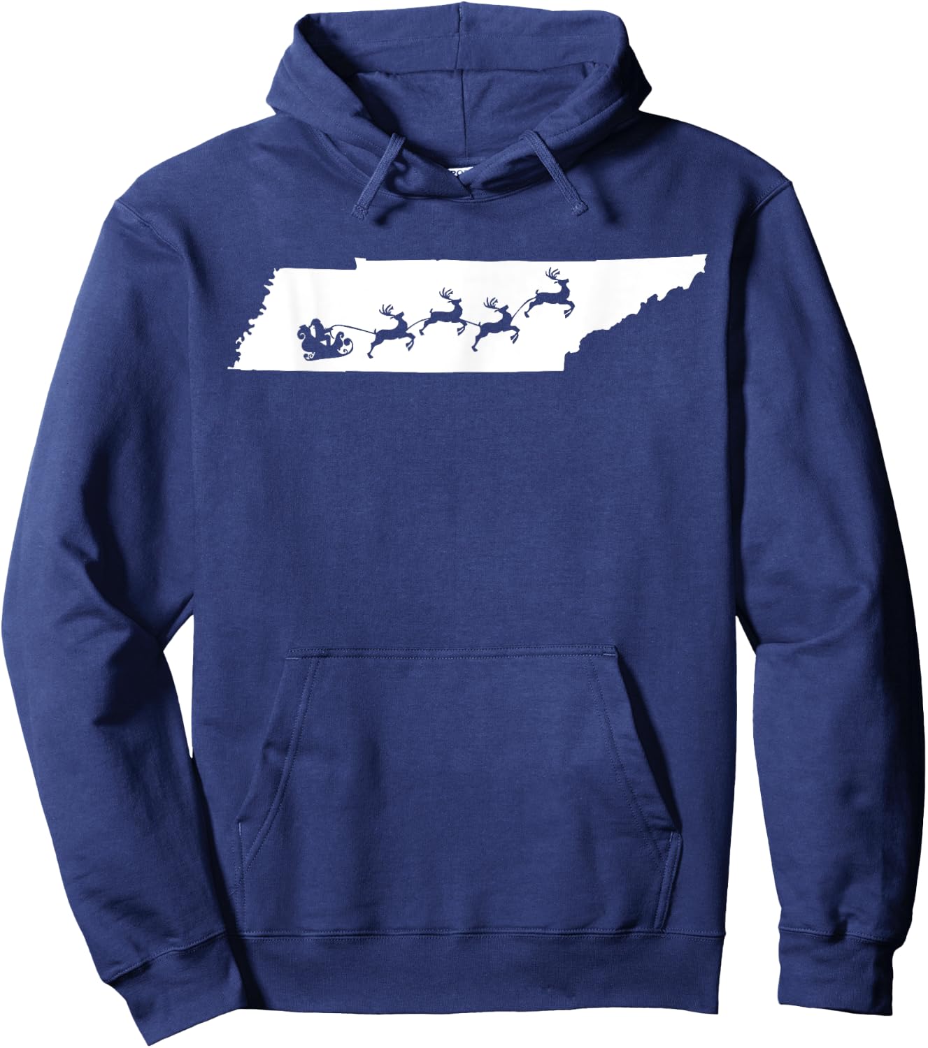 Tennessee Map Santa Christmas Reindeer XMas Hoodie - Hoodie | Navy