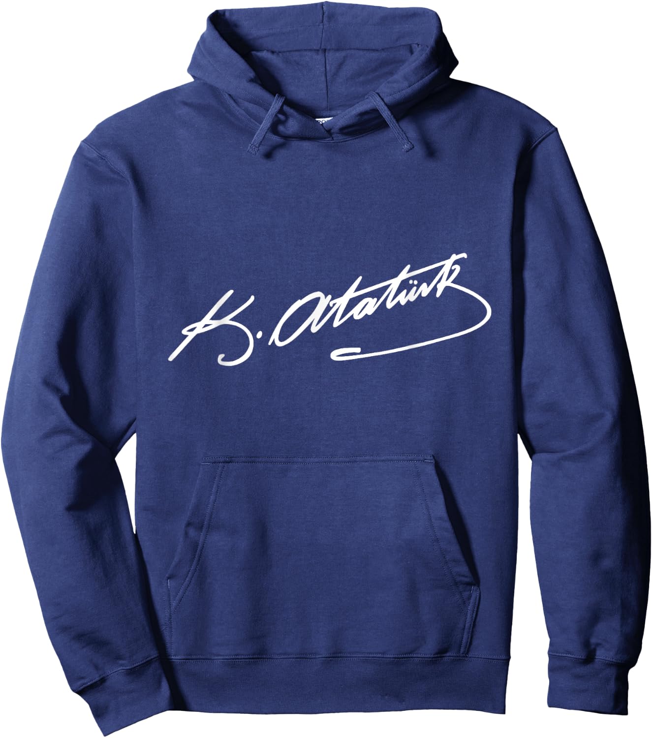Mustafa Kemal Ataturk Signature Father of Turkey Hoodie - Hoodie | Navy