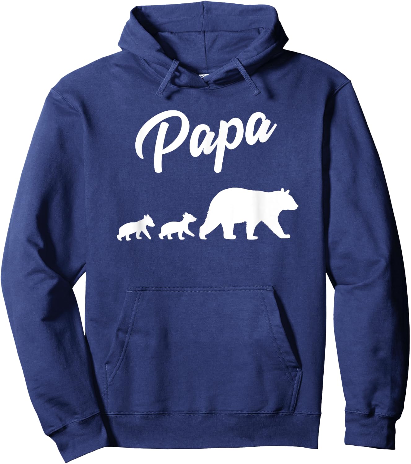 Twin Dad Papa Bear Two Cubs | 2 Kids Father's Day Gift Hoodie - Hoodie | Navy